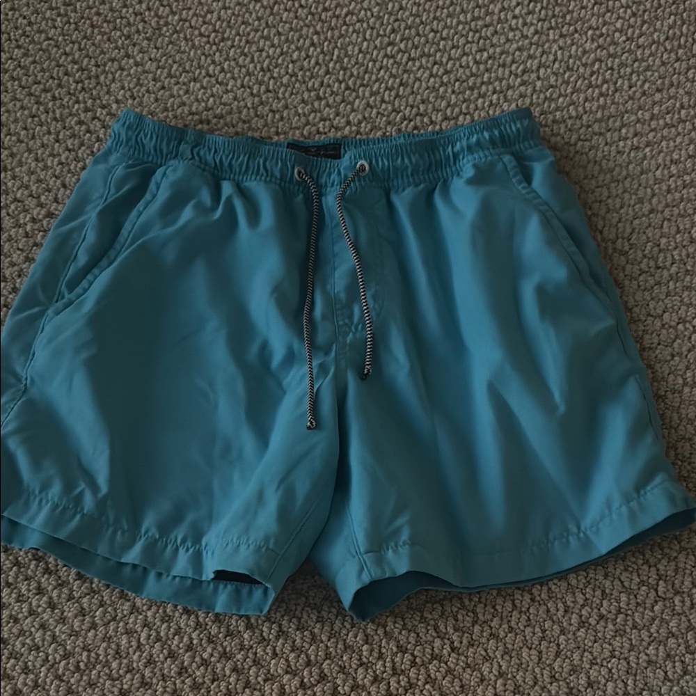 American Eagle Outfitters Teal Swim Trunks
